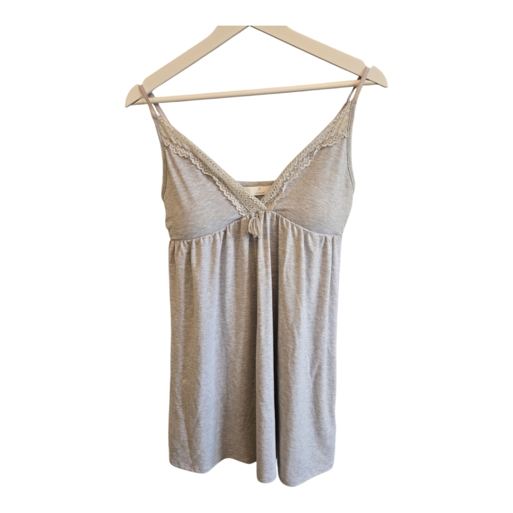 LC Waikikki PURE SECRET Gray Lace Trim Nighthgown - Picture 3 of 8